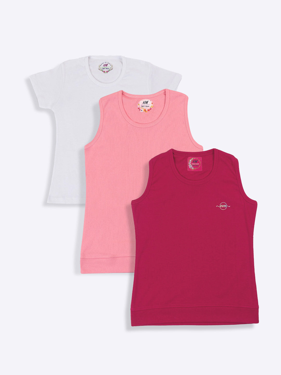 "Girls' Wardrobe Basics: 3-Pack Solid Tops"