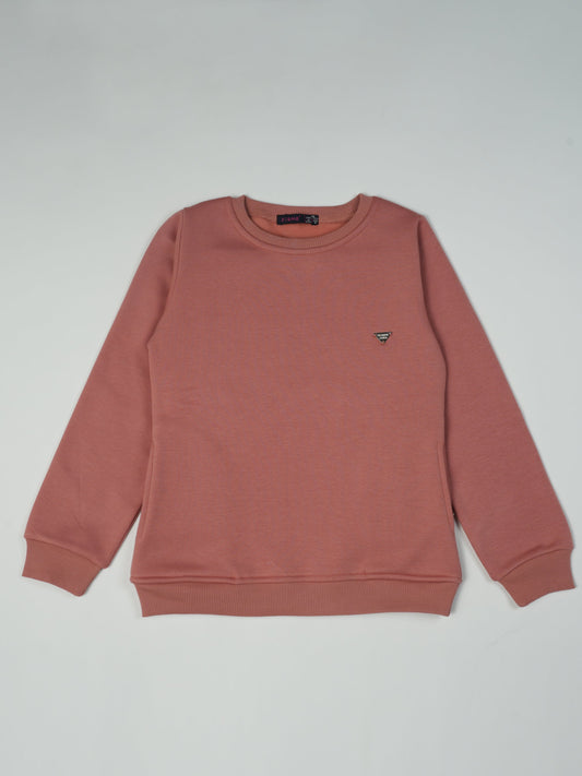 Pampolina Dusty Rose Sweatshirt with Small Logo Detail