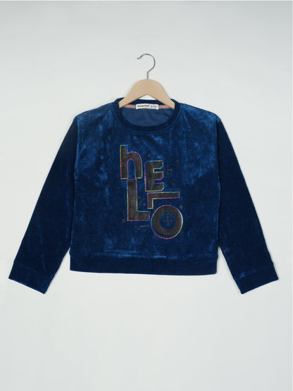 Pampolina Blue Color Kids Sweatshirt
