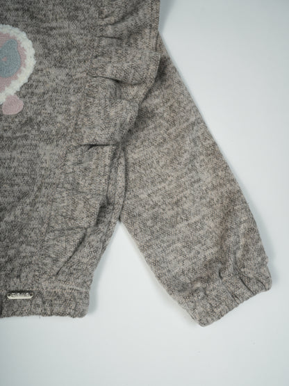Pampolina Grey Co-ord with "Love" Applique and Ruffle Sleeves