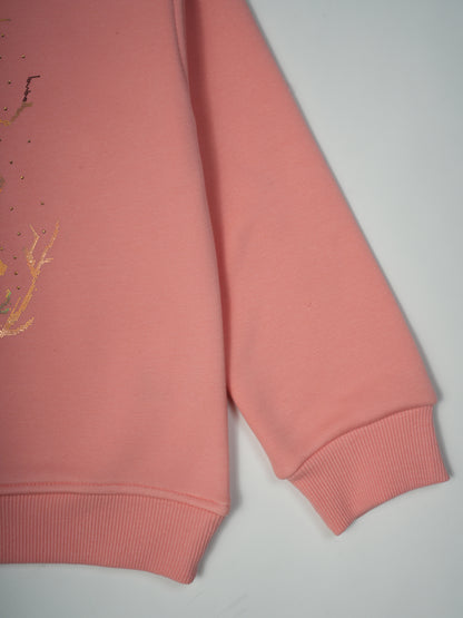 Pampolina Peach Sweatshirt with "Fox and Tree" Design