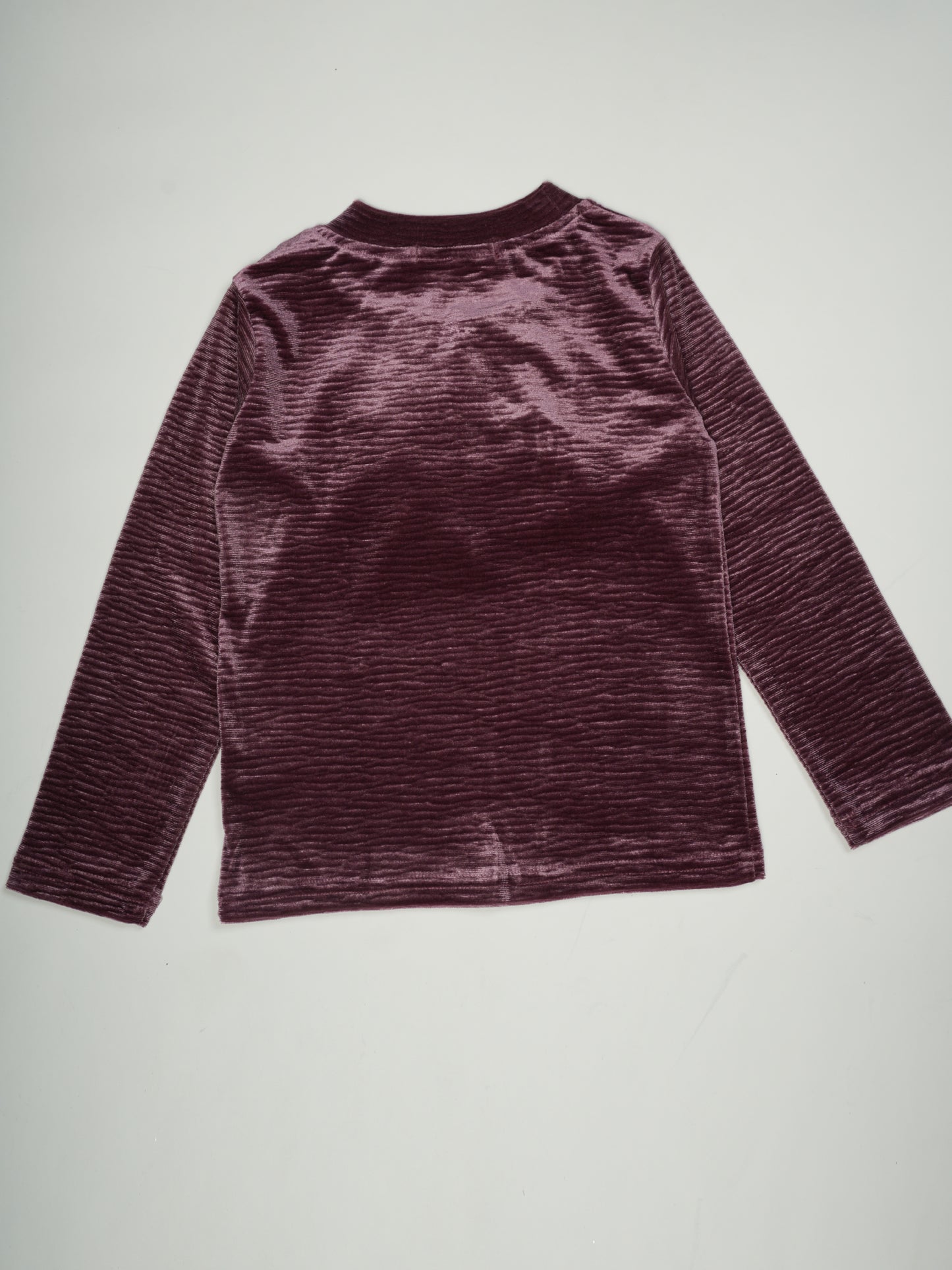 Pampolina Burgundy SharingTop with Ruffled Collar and Bow Detail