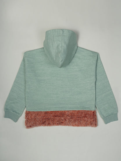 Pampolina Mint Hooded Sweatshirt with "I Now Walk Into The Wild" Design
