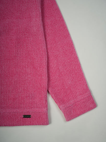 Pampolina Pink Ribbed Sweatshirt with Unique Chain Design