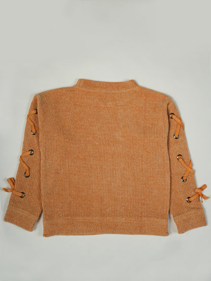 Pampolina mustard Glitter Sweatshirt with Unique "Love" Design