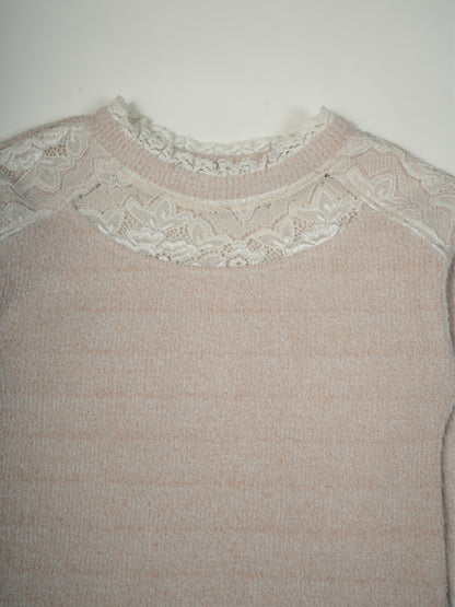 Pampolina Girls' Pink Ribbed Top with Unique Design