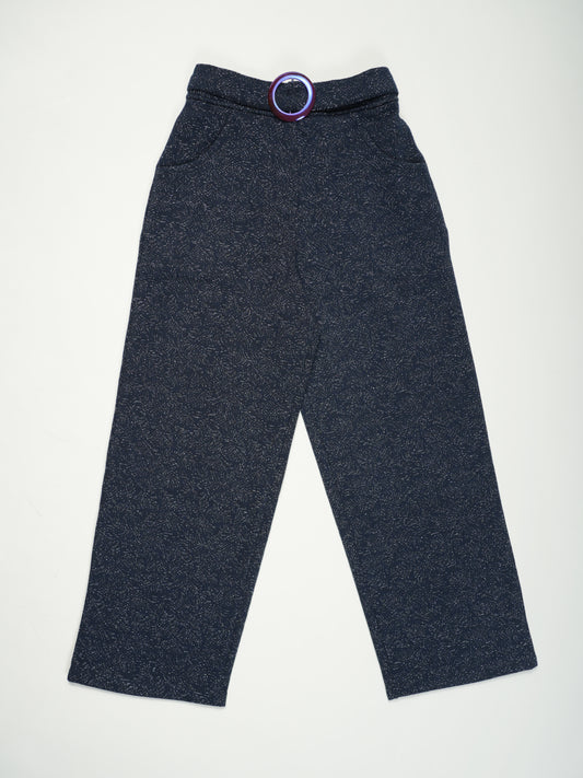 Pampolina Girls' Navy Glitter Pants with Unique Design