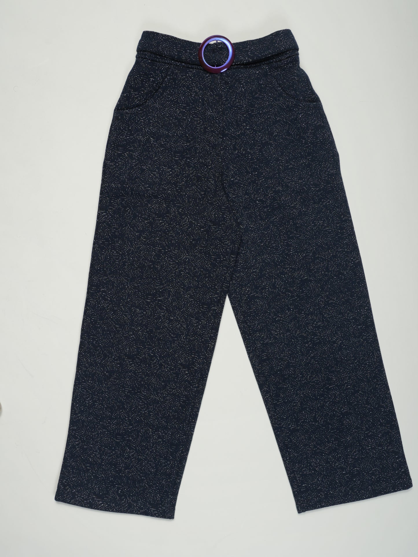 Pampolina Girls' Navy Glitter Pants with Unique Design