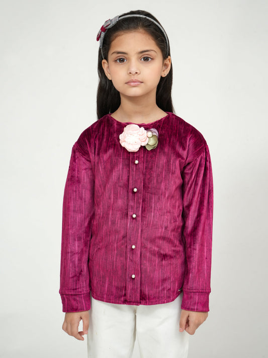 Pampolina Mehroon Color Kids Sweatshirt