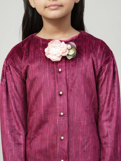 Pampolina Mehroon Color Kids Sweatshirt