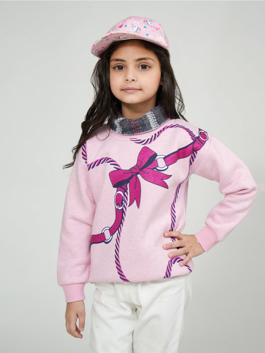 Pampolina Pink Bow and Rope Print Sweatshirt (Copy)