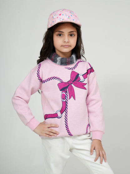 Pampolina Pink Bow and Rope Print Sweatshirt (Copy)