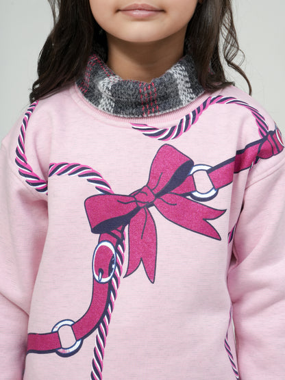 Pampolina Pink Bow and Rope Print Sweatshirt (Copy)