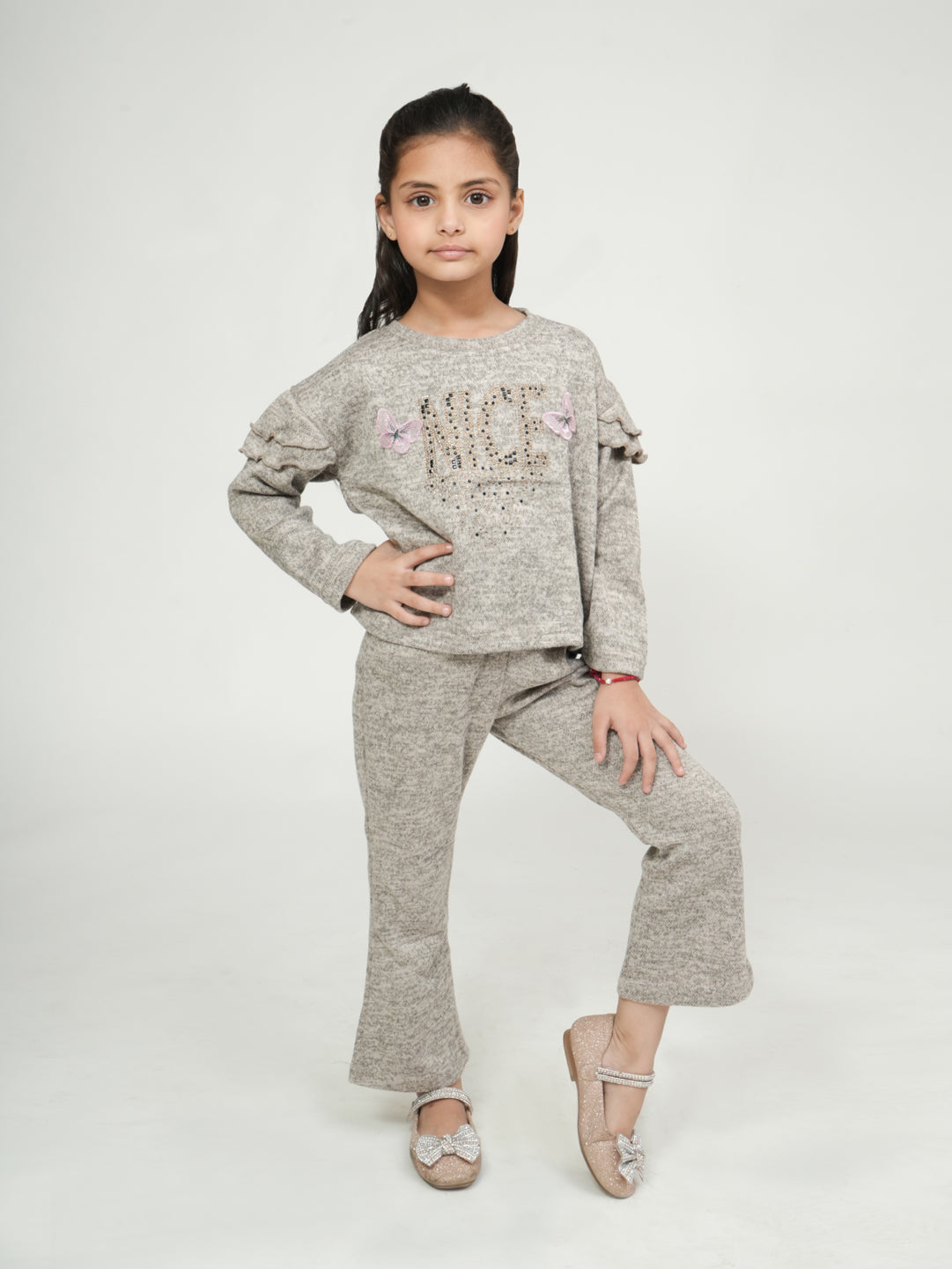 Pampolina Gray "Nice" Embellished Co-ord's