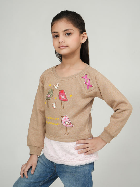 Pampolna Bird & Heart Sweatshirt