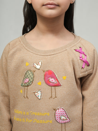 Pampolna Bird & Heart Sweatshirt