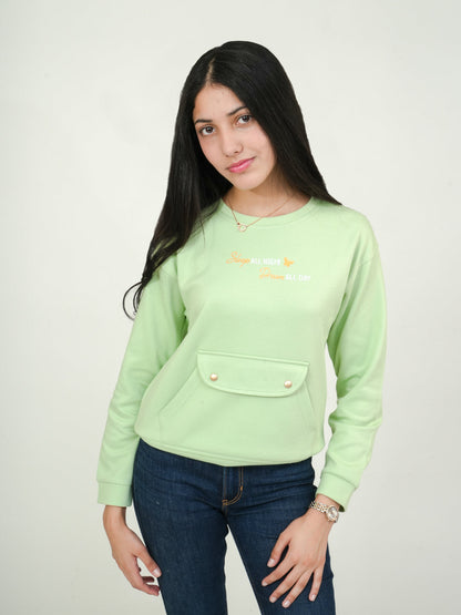 Pampolna Sleep All Night Dream All Day Sweatshirt