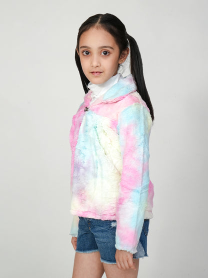 Pampolina Tie-Dye Faux Fur Cap