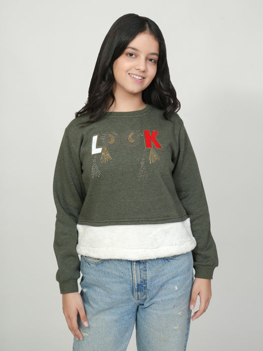 Pampolina Green "Look" Graphic Sweatshirt