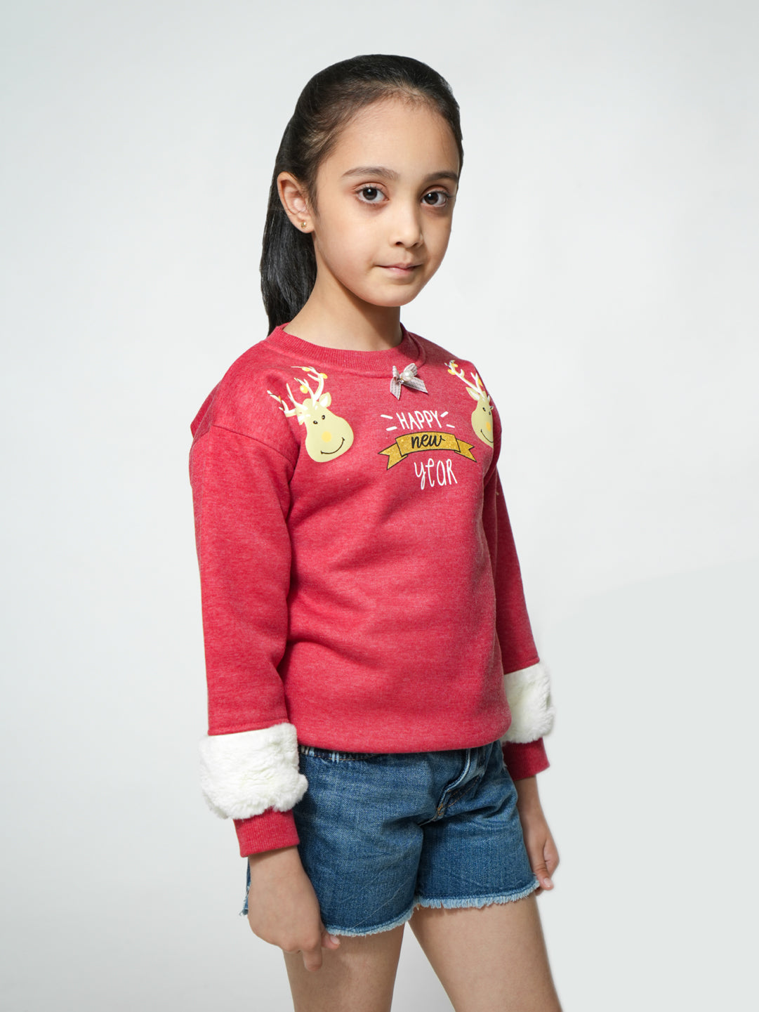 Pampolina Red Color Kids Sweatshirt