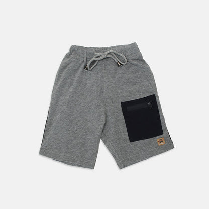 Pampolina Boys Solid Shorts-Grey