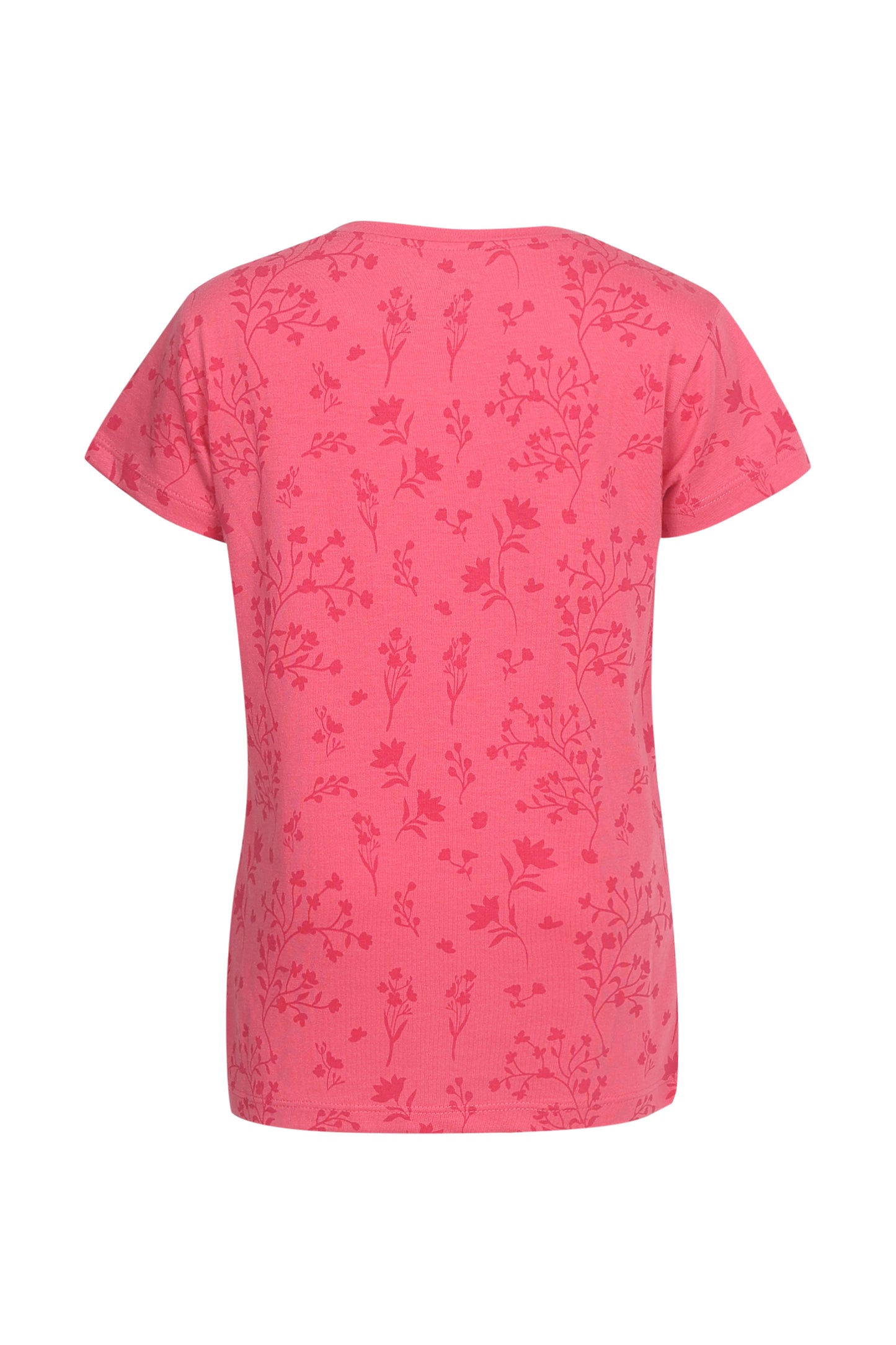 Pampolina Girls Allover Floral Printed Top- Magenta