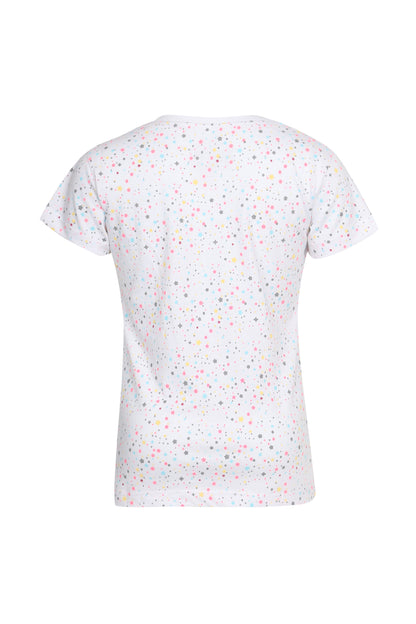 Pampolina Girls Allover Polka Dot Printed Top- White