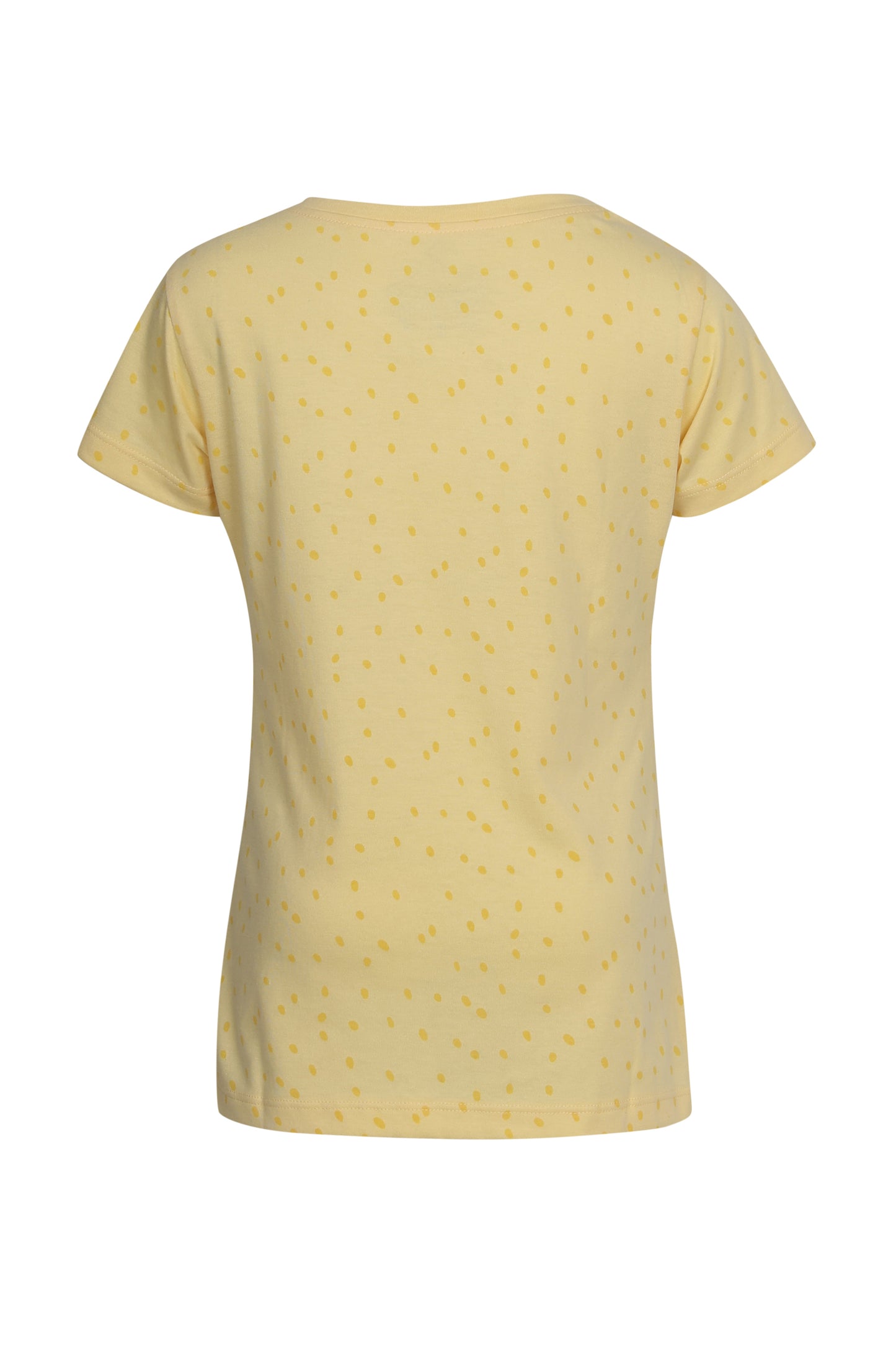 Pampolina Girls Half Sleeve Round Neck Printed Top- Lemon