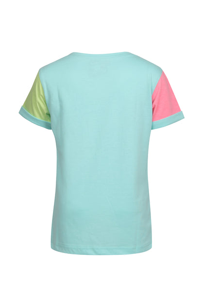 Pampolina Girls  Love Printed Half Sleeve Top- Sky