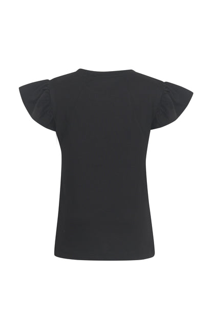 Pampolina Girls Country Girls Sequin Printed Top-Black