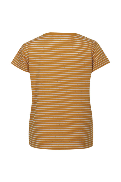 Pampolina Girls Sequined Printed Top -Mustard