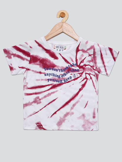 Pampolina Girls Printed Top- Magenta