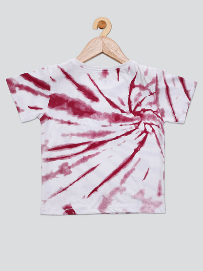 Pampolina Girls Printed Top- Magenta