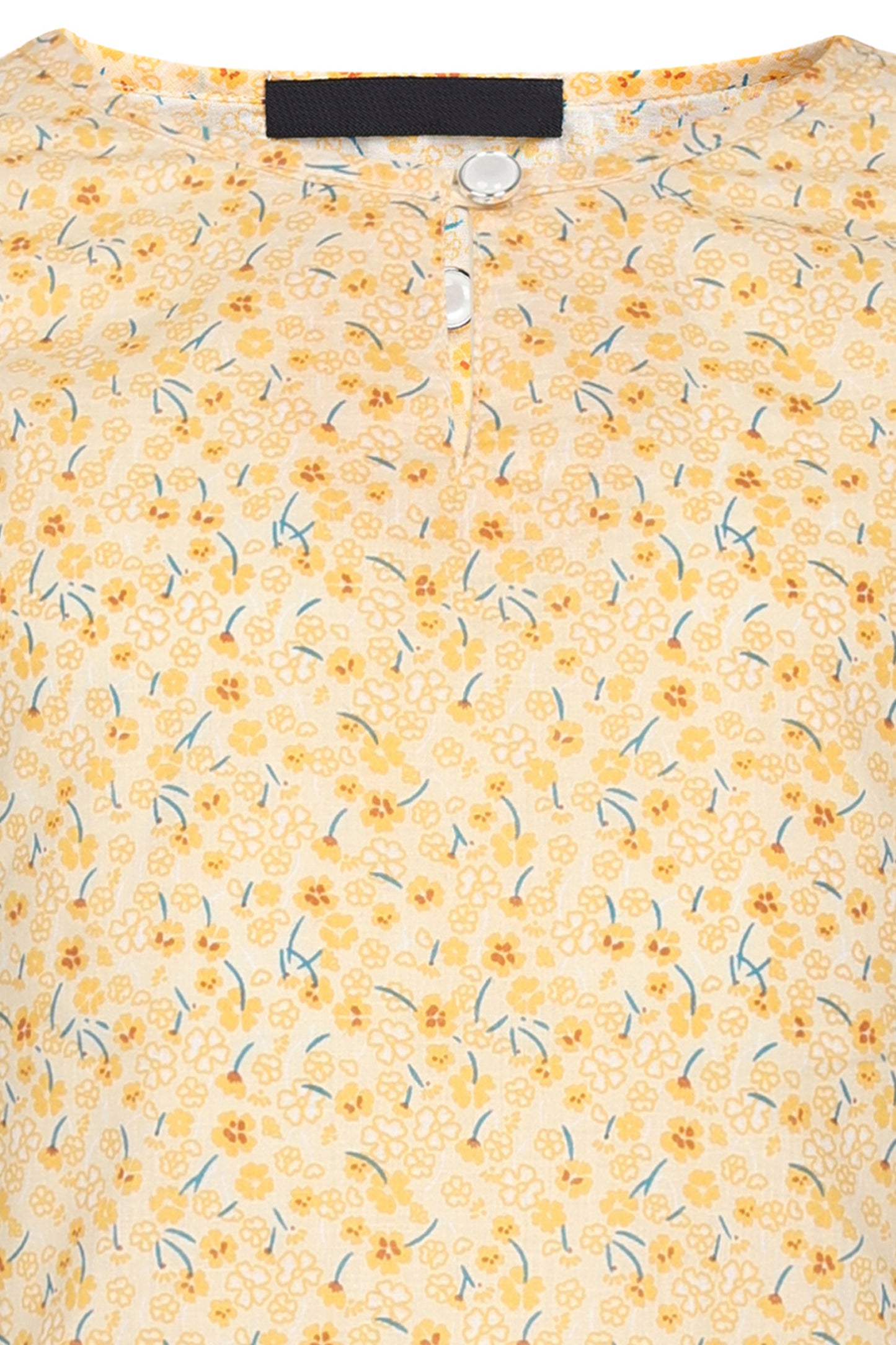 Pampolina Girls Allover Floral  Printed- Yellow