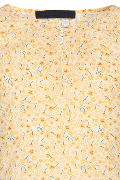 Pampolina Girls Allover Floral  Printed- Yellow