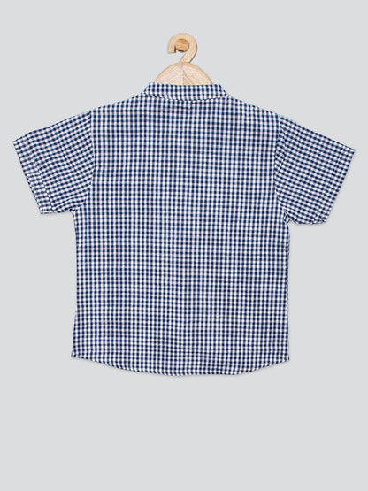 Pampolina Girls Cheek Printed Top- Navy