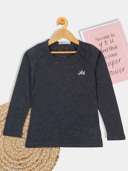 Pampolina Girls Solid Top- Black