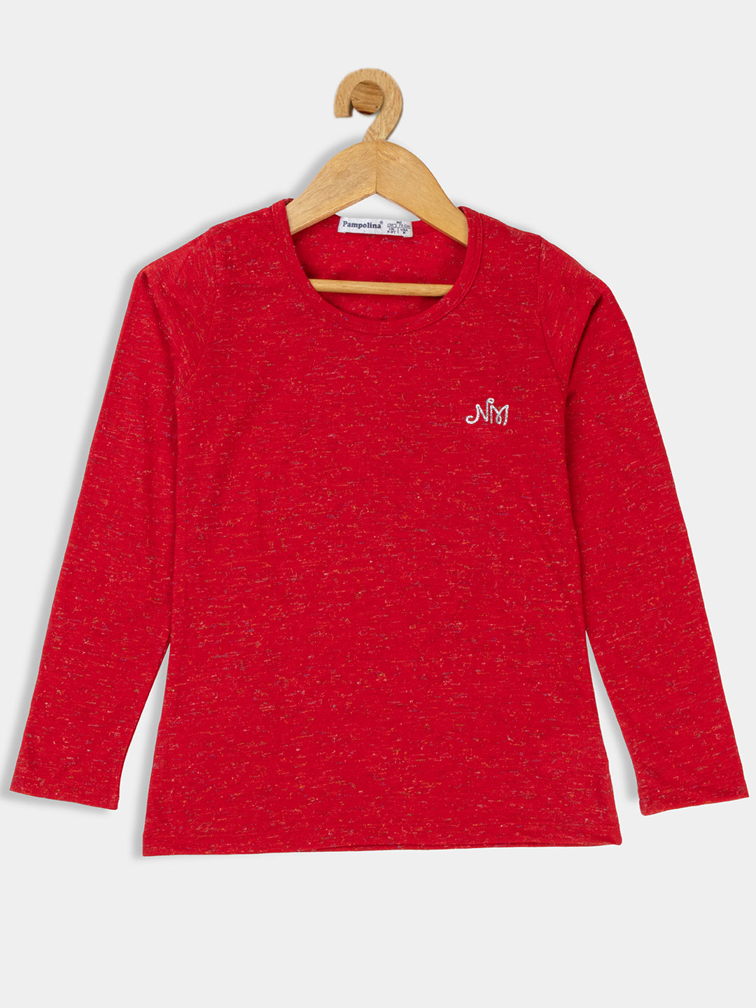 Pampolina Girls Solid Top- Red