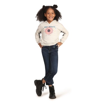 Pampolina Girls Floral Printed Hoddie Sweatshirt- Lt Grey