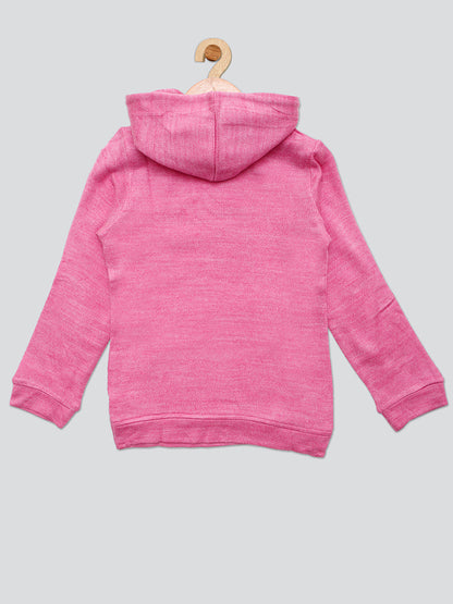 Pampolina Girls Wollen Top With Hoddie-Pink