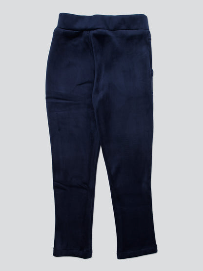 Pampoliana Girls Slub Fleece Jegging- Navy