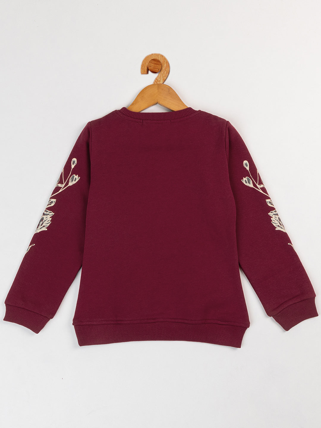 Pampolina  Girls Printed Round neck  Co-ord Set- Mahroon