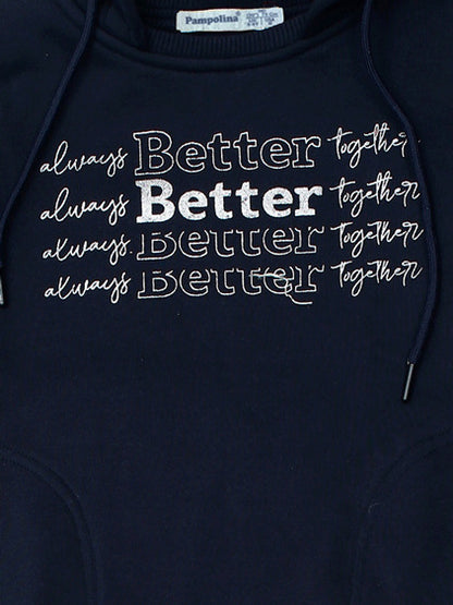 Pampolina Girls Full Sleeve Tracksuit- Navy