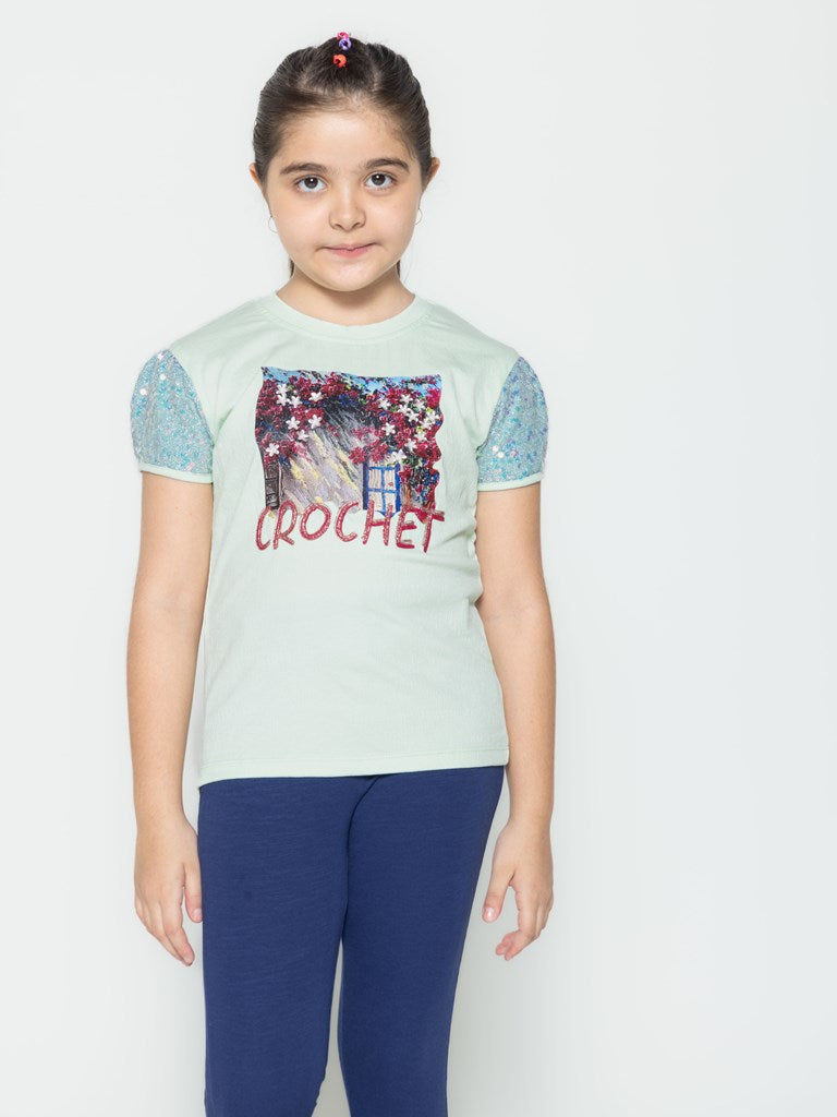 "Girls' Printed Tops Set - Pack of 3"