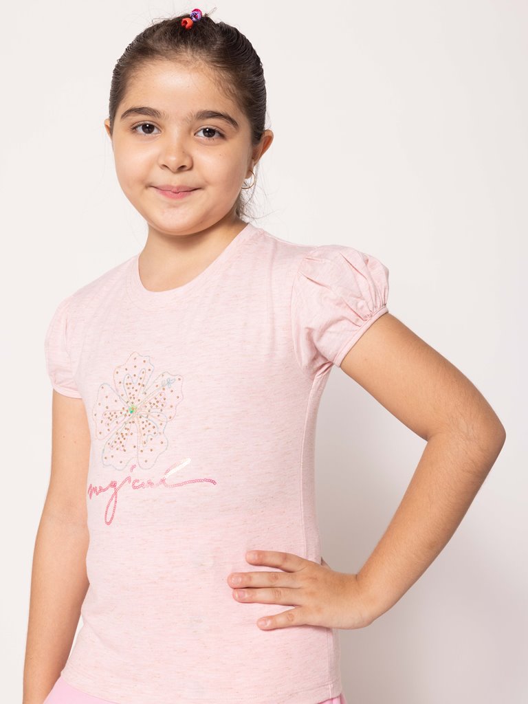 "Girls' Fashion Fun: Set of 3 Printed Part Tops"