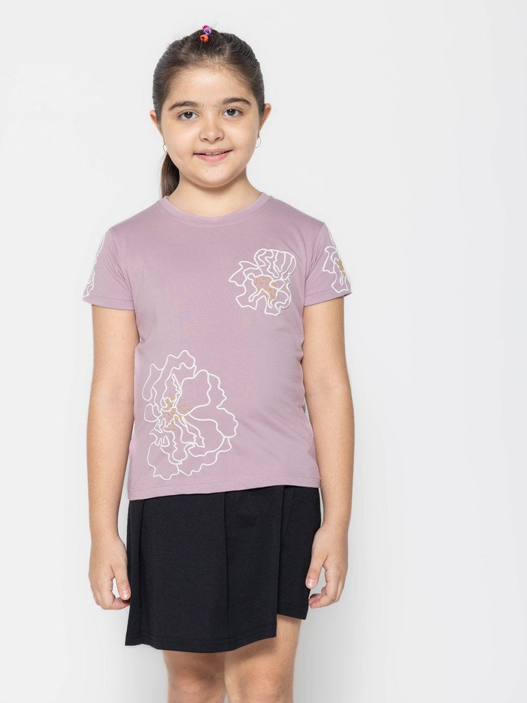 "Girls' Printed Tops Set - Pack of 3"