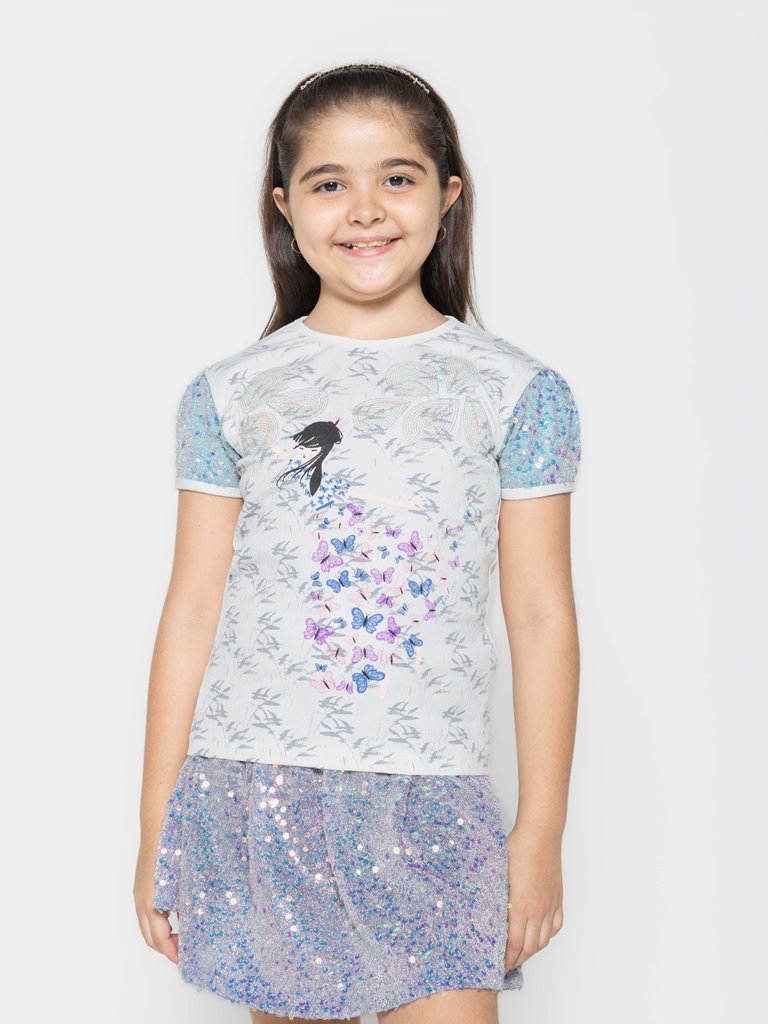 "Essential Trio: Girls' Printed Tops - Pack of 3"