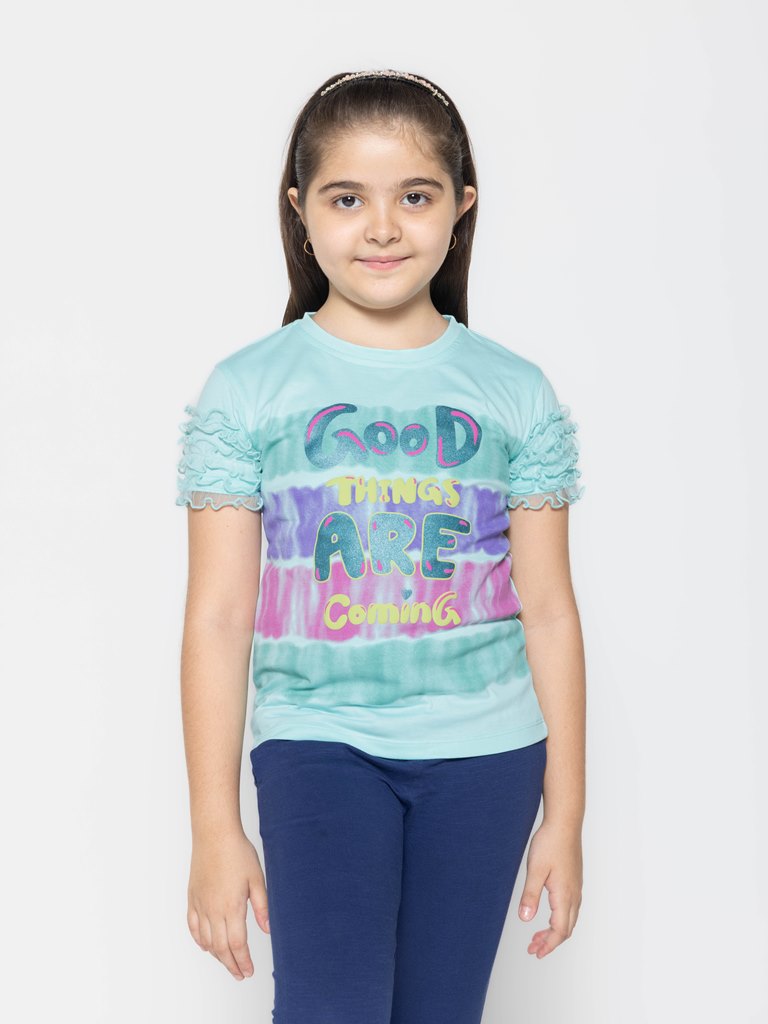 "Colorful Creations: Set of 3 Printed Tops for Girls"