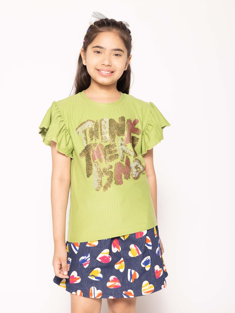 "Girls' Fashion Fun: Set of 3 Printed Part Tops"