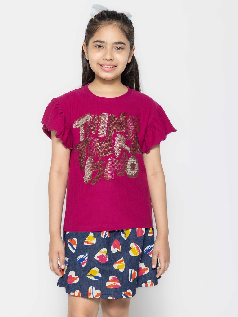 "Essential Trio: Girls' Printed Tops - Pack of 3"